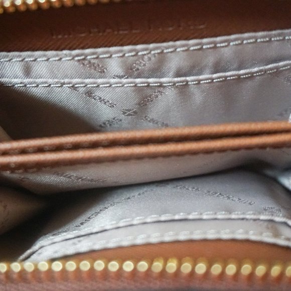 Michael Kors Jet Set Card Case Wallet MK Brown - Picture 7 of 8